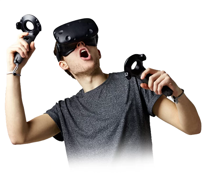 Girl with VR helmet