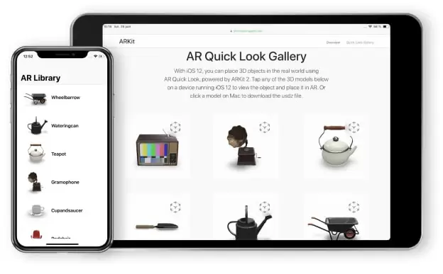 AR Quick Look gallery